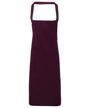 100 Organic Cotton Bib Apron | Aubergine