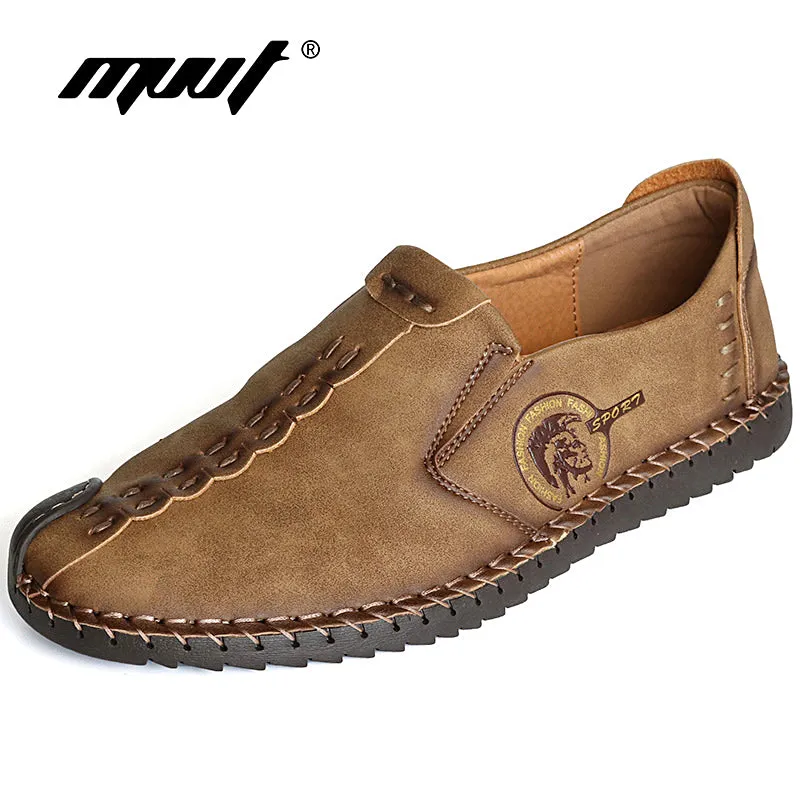 2017 New Comfortable Casual Shoes Loafers Men Shoes Quality Split Leather Shoes Men Flats Hot Sale Moccasins Shoes