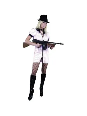 Adult Pink Sexy Gangster Girl Costume