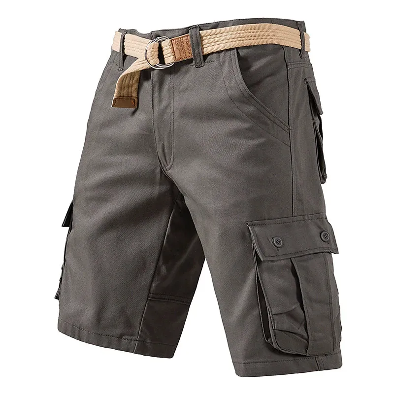 Adventure-ready Men's Cargo Hiking Shorts with Drawstring Waist