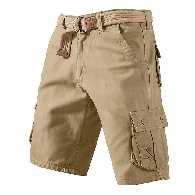 Adventure-ready Men's Cargo Hiking Shorts with Drawstring Waist