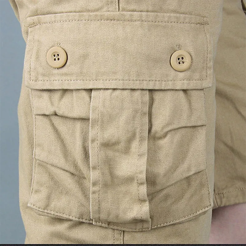 Adventure-ready Men's Cargo Hiking Shorts with Drawstring Waist