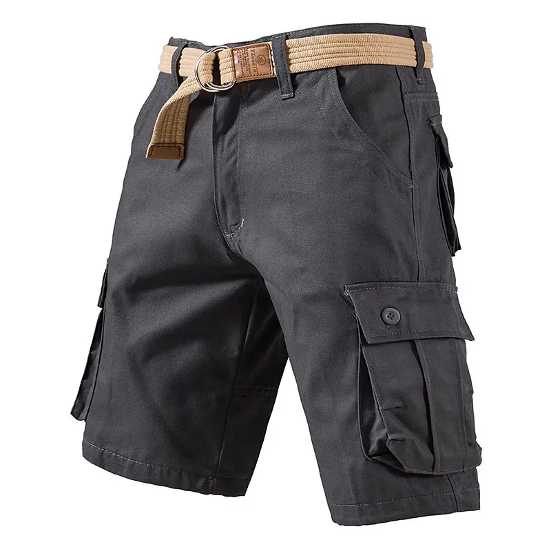 Adventure-ready Men's Cargo Hiking Shorts with Drawstring Waist