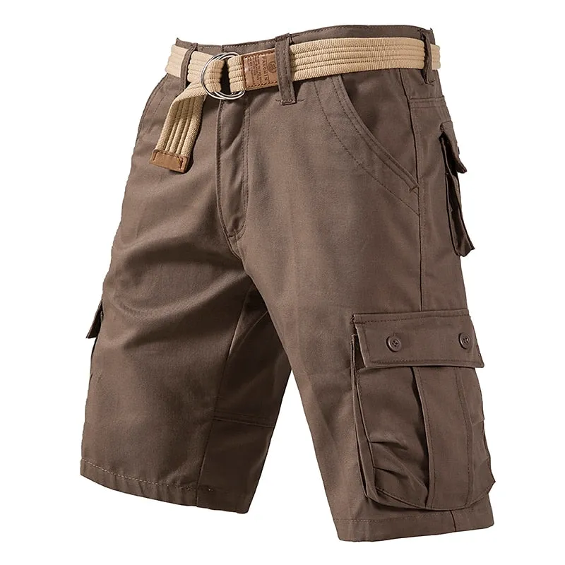 Adventure-ready Men's Cargo Hiking Shorts with Drawstring Waist