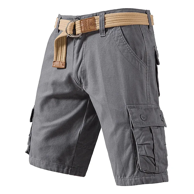 Adventure-ready Men's Cargo Hiking Shorts with Drawstring Waist