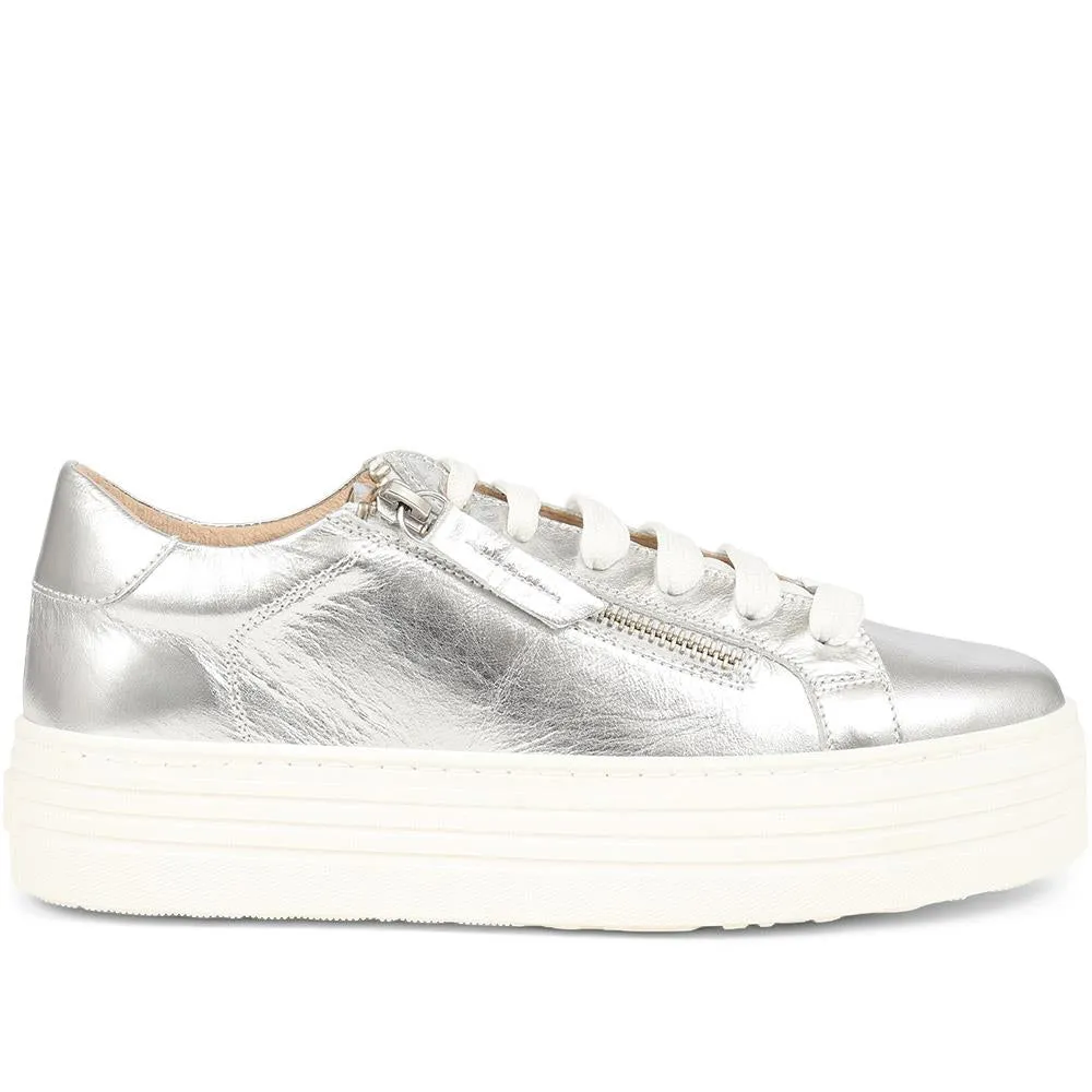 Amaliada Leather Platform Trainers - AMALIADA / 325 316