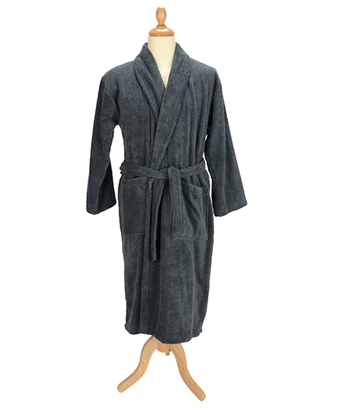 ARTG® Bath robe with shawl collar | Graphite