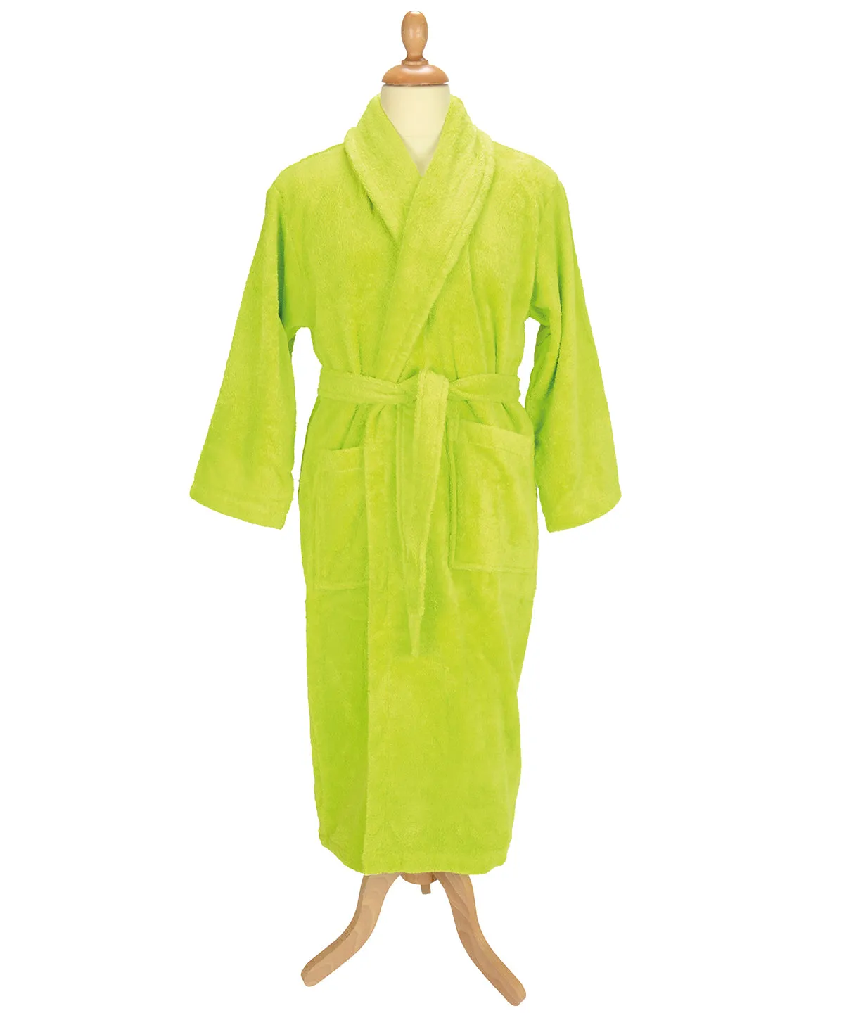 ARTG® Bath robe with shawl collar | Lime Green