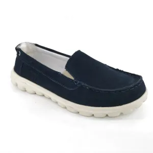 Australian Sheepskin Unisex Casual Flats UGG Moccasin - Navy