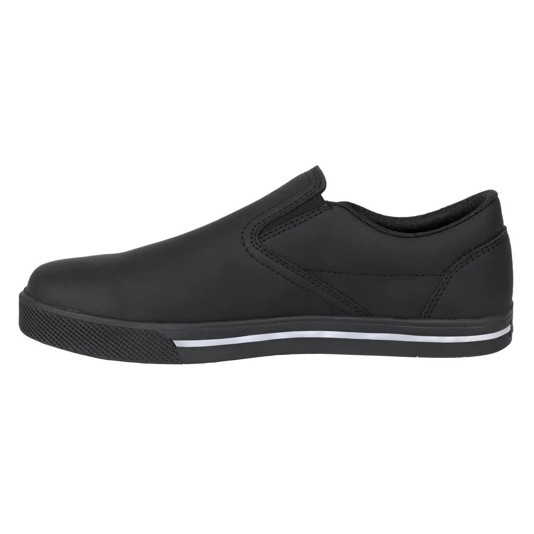 BA062-40 Slipbuster Recycled Microfibre Slip-on Shoe Matte Black 40