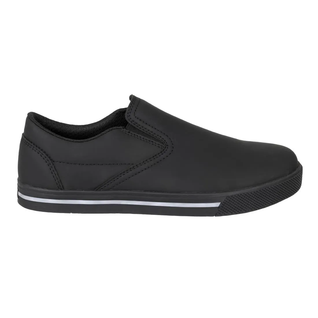 BA062-40 Slipbuster Recycled Microfibre Slip-on Shoe Matte Black 40