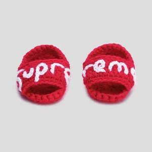 Baby Crochet Supre Red Slide Sandal