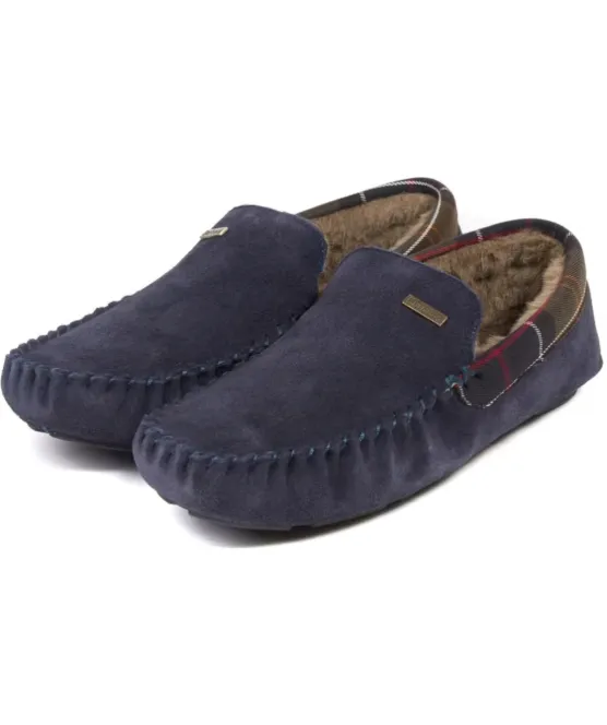 Barbour - Max Slippers, Navy Suede