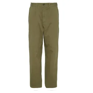 Barbour Washed Stretch Twill Relaxed Fit Trouser Olive