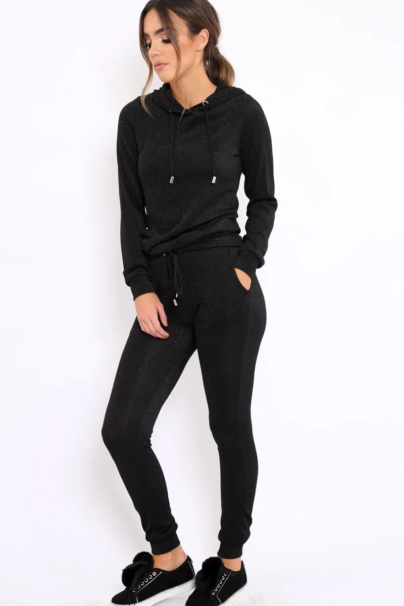 Black Metallic Tracksuit - Sinead