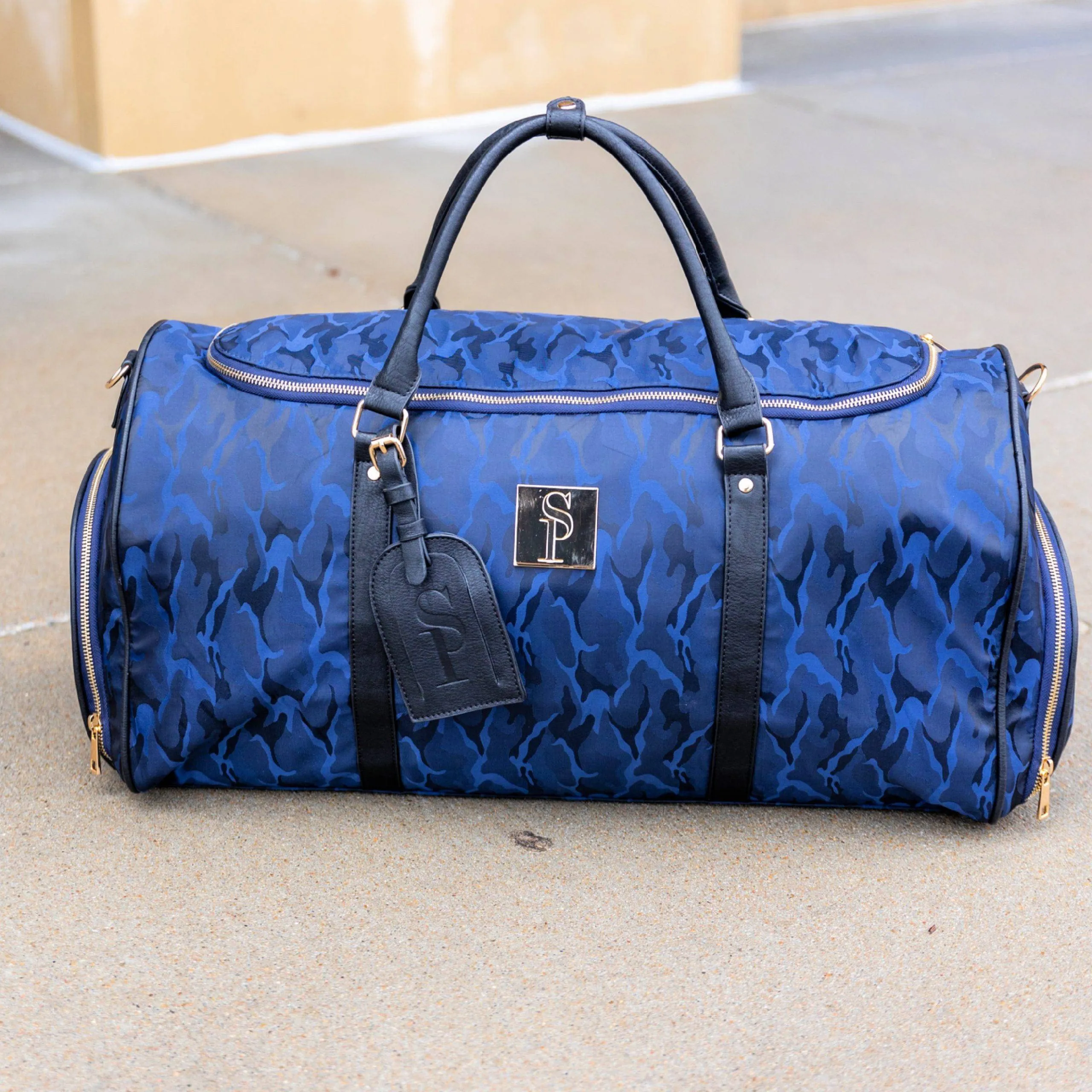 Blue Camo Duffle Bag (New Weekender Design)