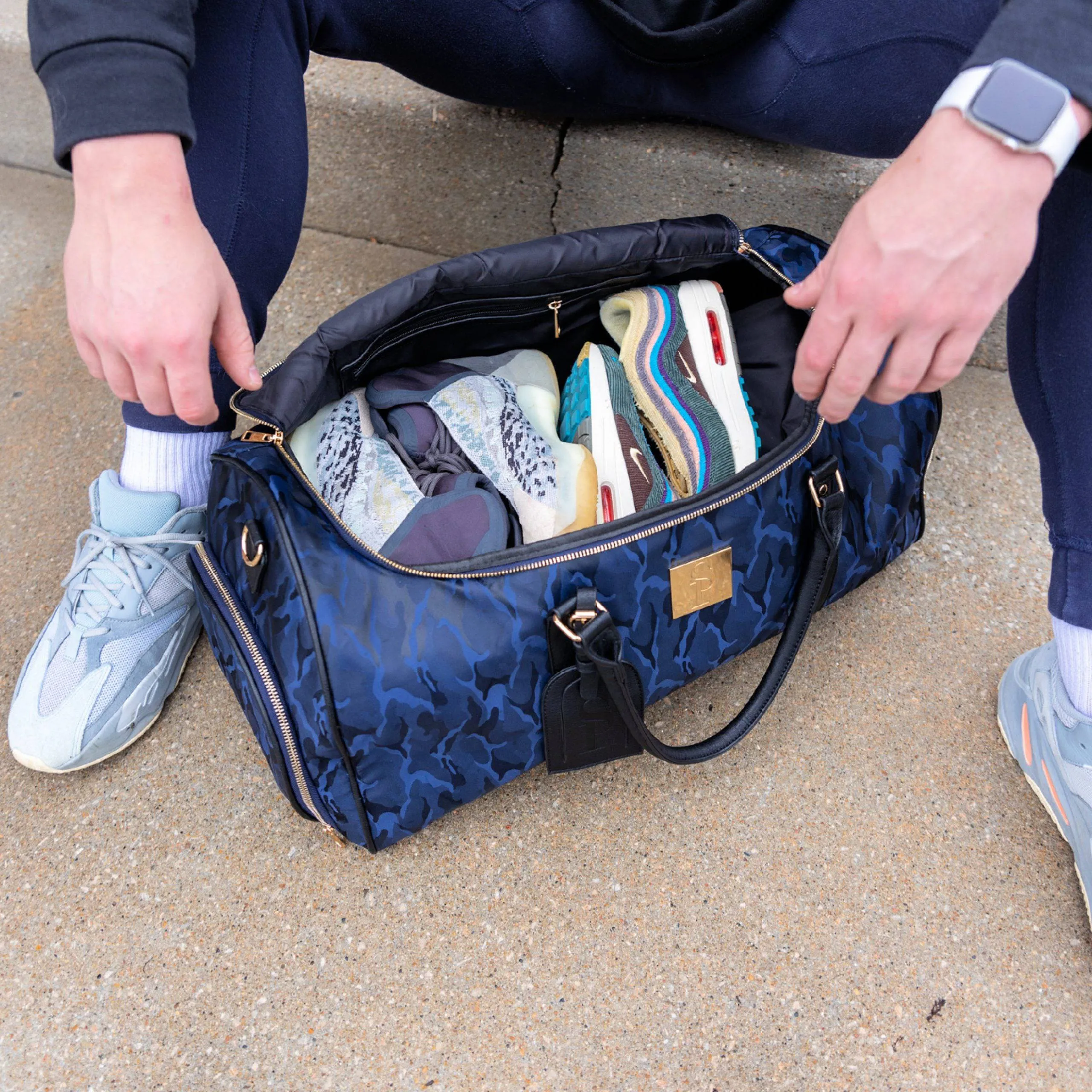 Blue Camo Duffle Bag (New Weekender Design)