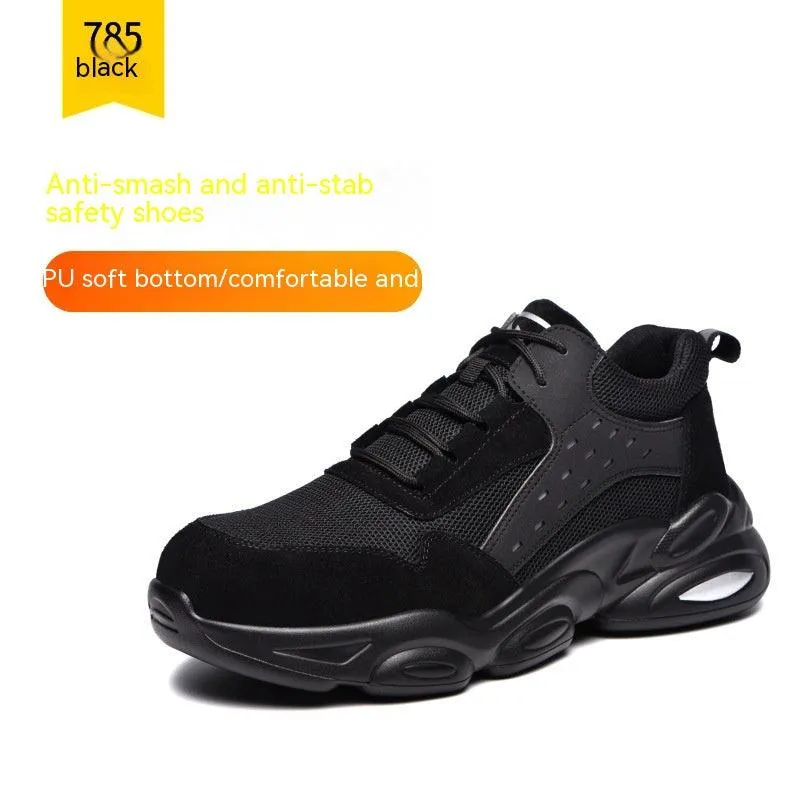 Breathable Mesh PU Labor Insurance Shoes with Soft Sole