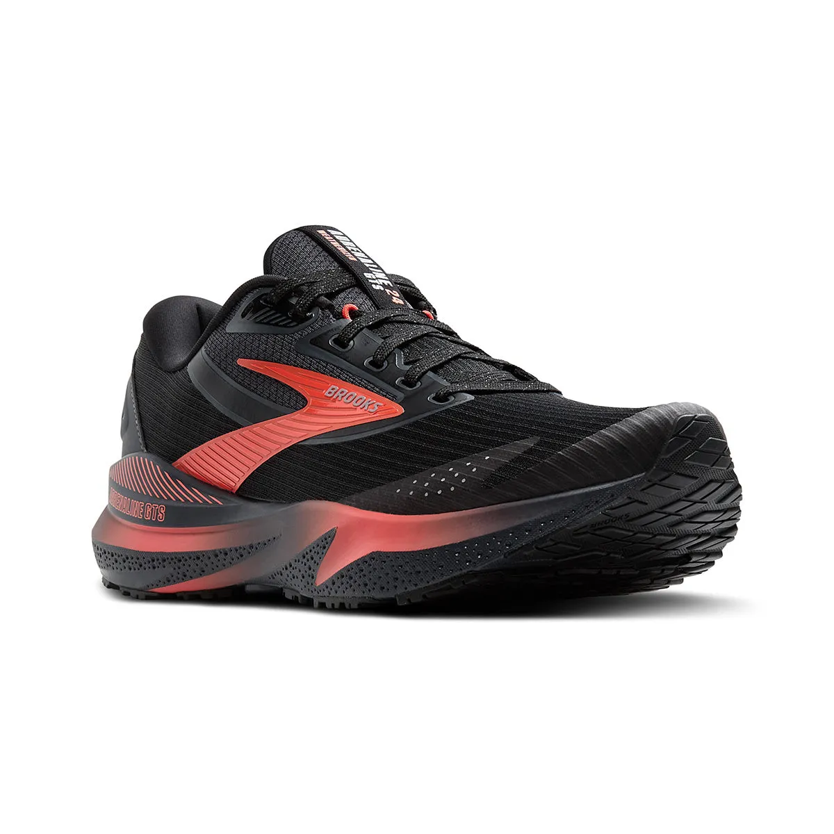 Brooks Adrenaline Gts 24 Weatherized Womens | Black/ebony/hot Coral