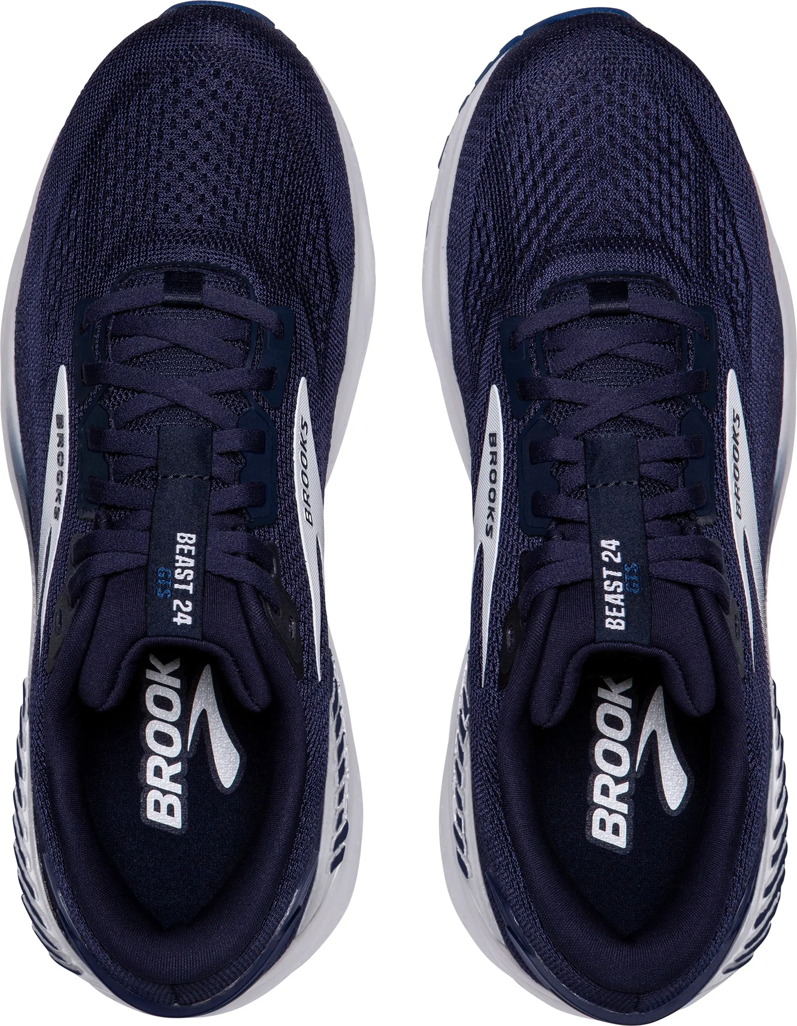 Brooks Beast GTS 24 WIDE FIT Mens Running Shoes - Navy