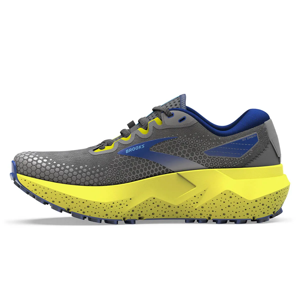 Brooks Caldera 6 Mens | Gunmetal/surf the Web/sulphur