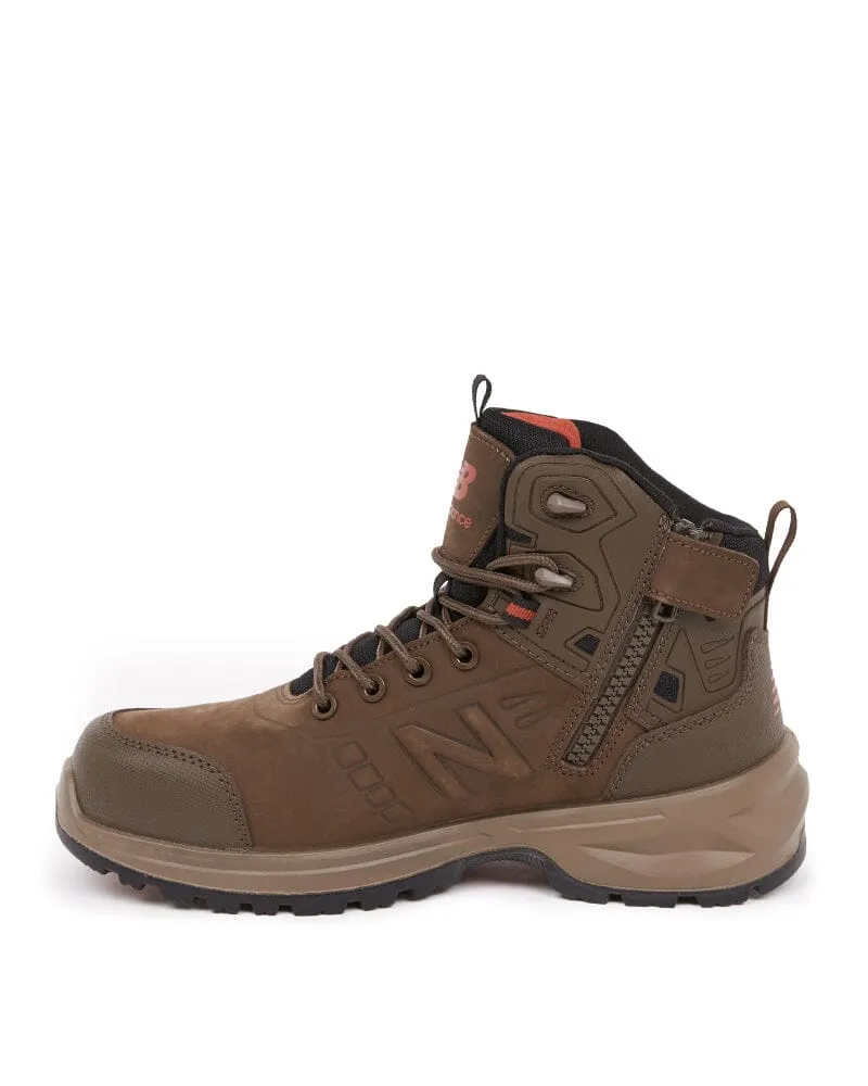 Calibre Zip Side Safety Boot - Chocolate