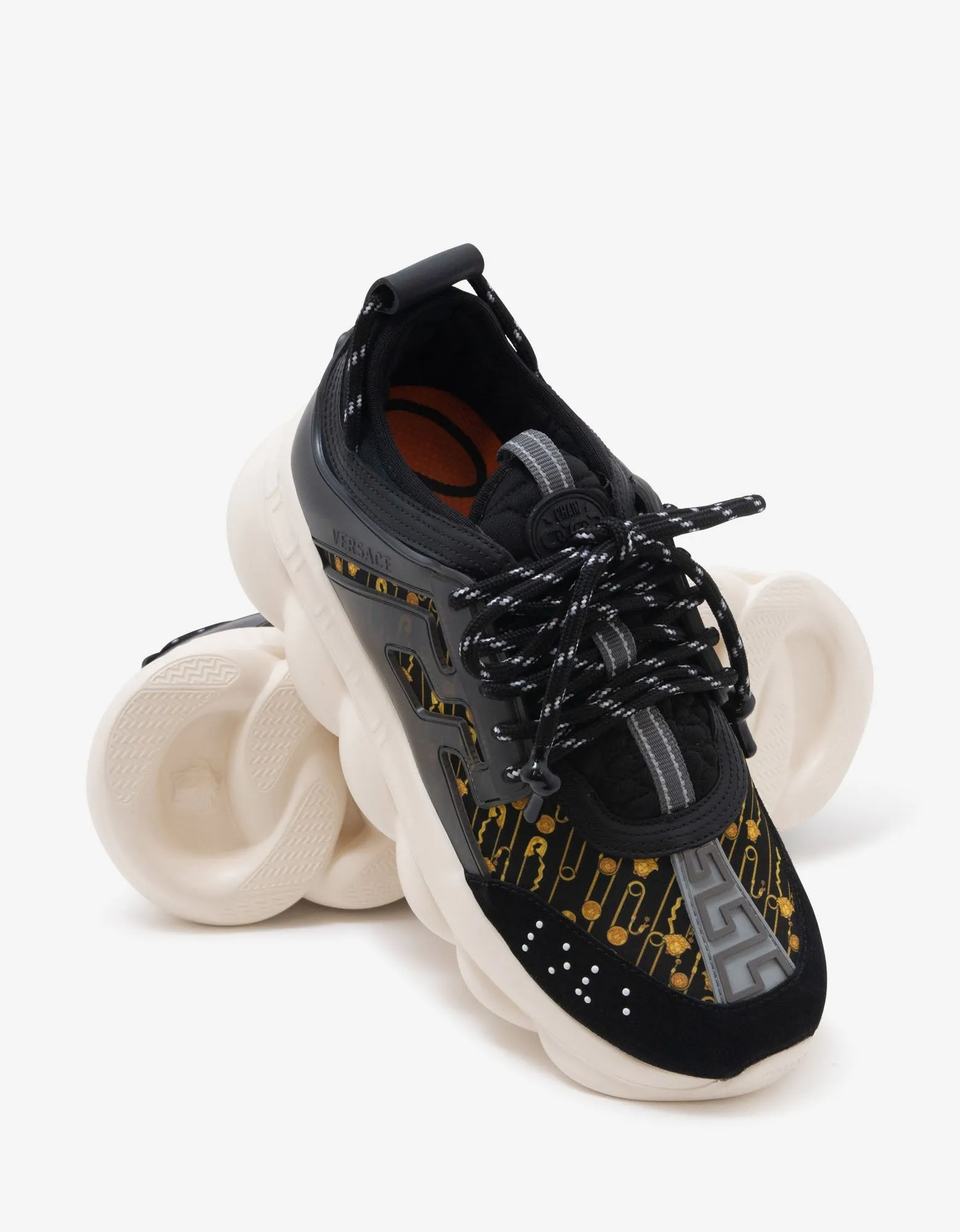 Chain Reaction Safety Pin Print Trainers -