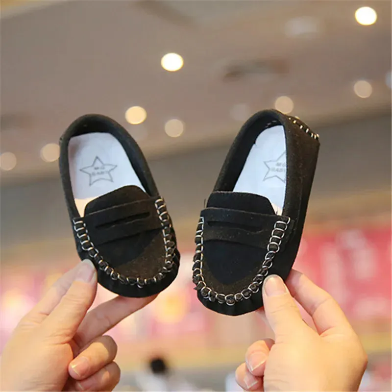 Children Loafers Shoes Boys Flat Sneakers Baby Kids Casual Shoes Toddler Girls Breathable Slip-on Shoes Soft Bottom Solid Color