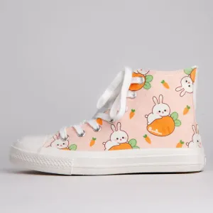 *CLEARANCE* Bun Bun the Bunny High Top Canvas Shoes - Unisex