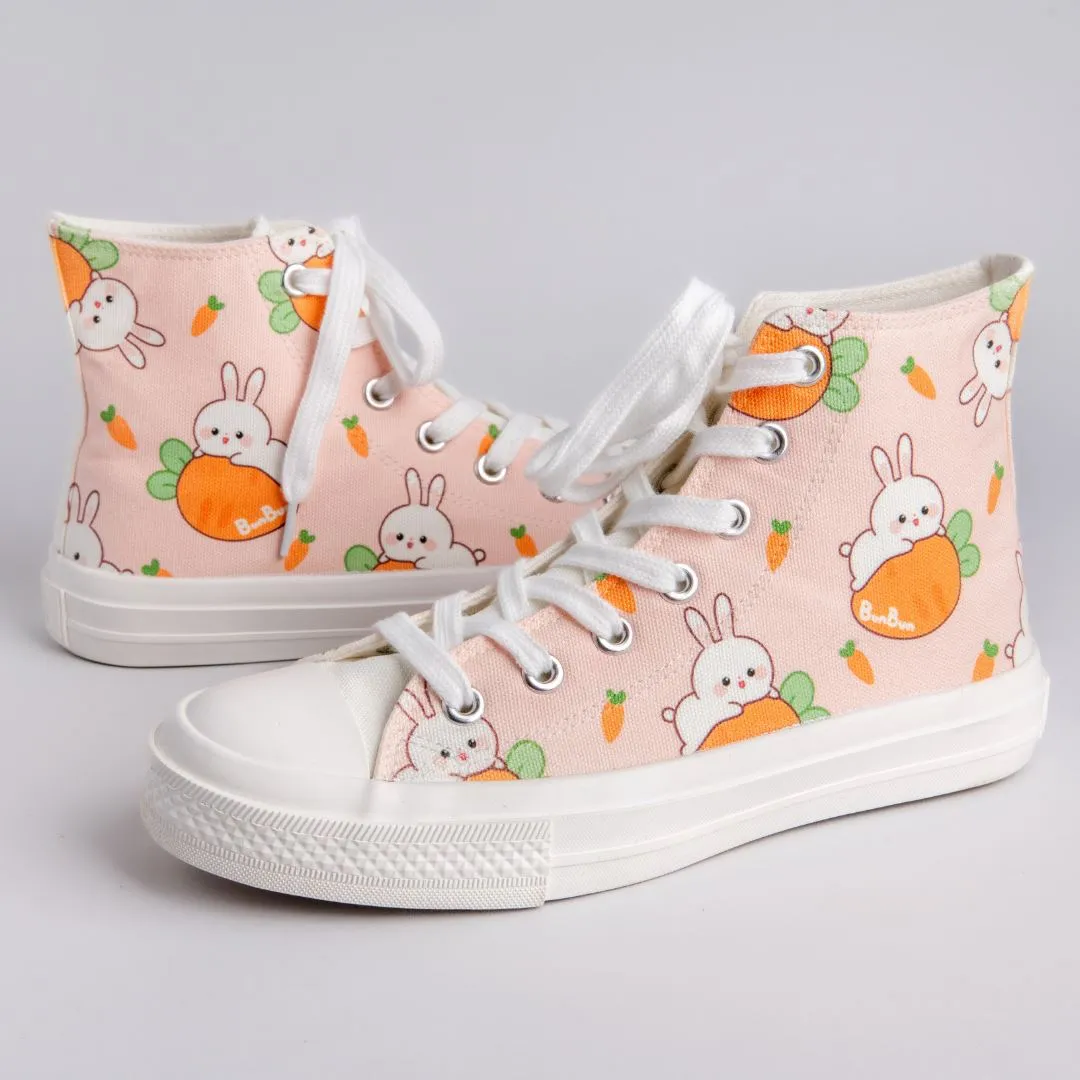 *CLEARANCE* Bun Bun the Bunny High Top Canvas Shoes - Unisex