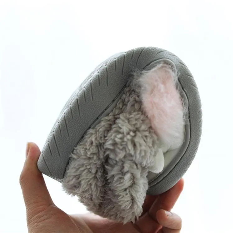 Cozy Plush Winter Cotton Slippers with Non-Slip Bag Heel for Women