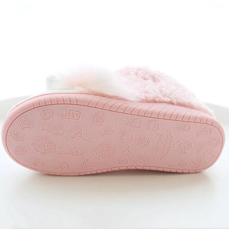 Cozy Plush Winter Cotton Slippers with Non-Slip Bag Heel for Women