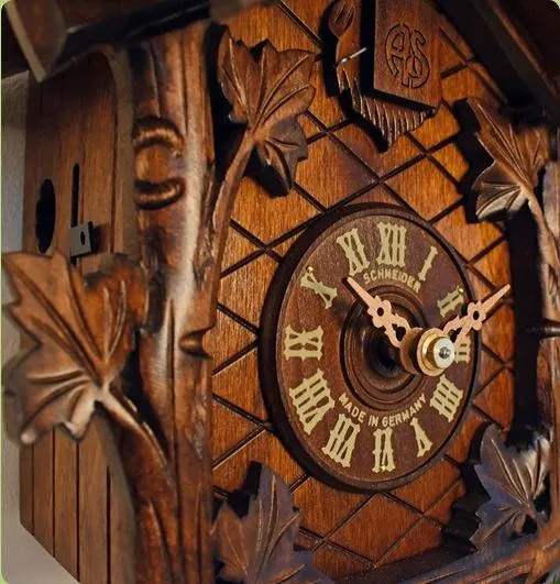 Cuckoo Clock - 1-Day Traditional with Branches & Bird - Schneider