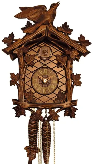 Cuckoo Clock - 1-Day Traditional with Branches & Bird - Schneider