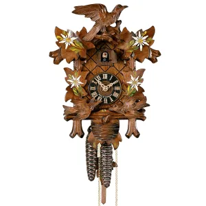 Cuckoo Clock - 1-Day Traditional With Moving Birds & Edelweiss - HÖNES