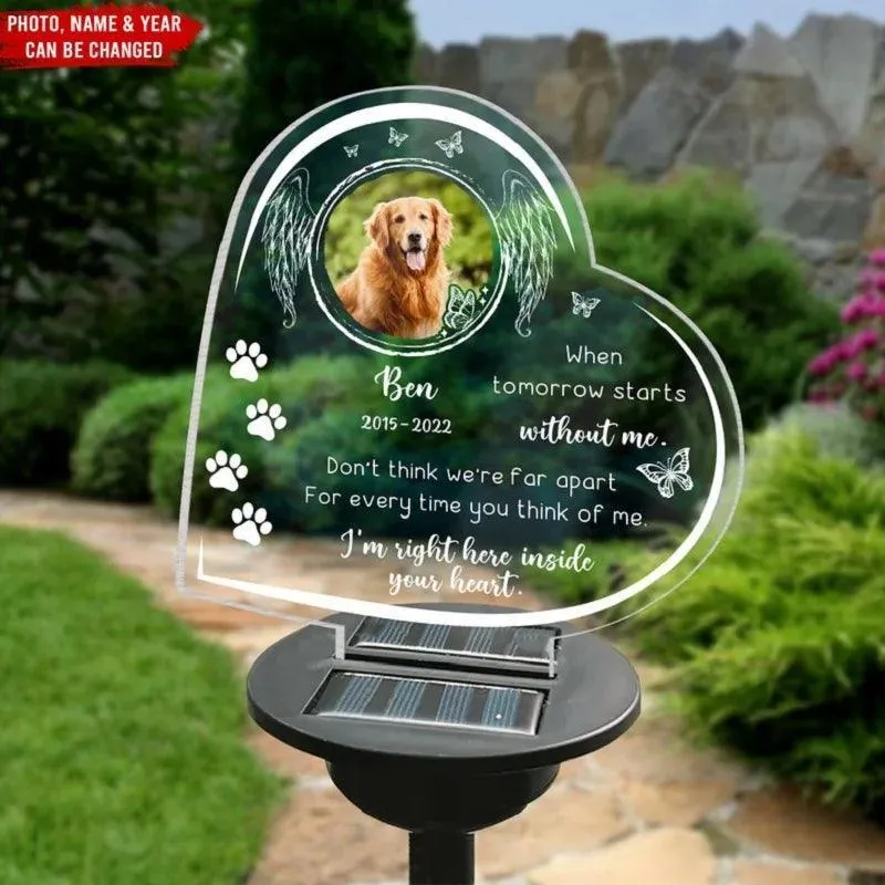 Custom 3D Lamp Pet Memorial Gifts Solar Light Base