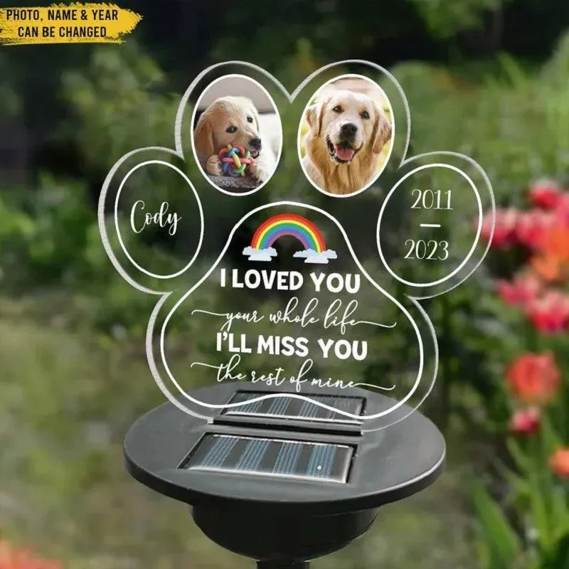 Custom 3D Lamp Pet Memorial Gifts Solar Light Base