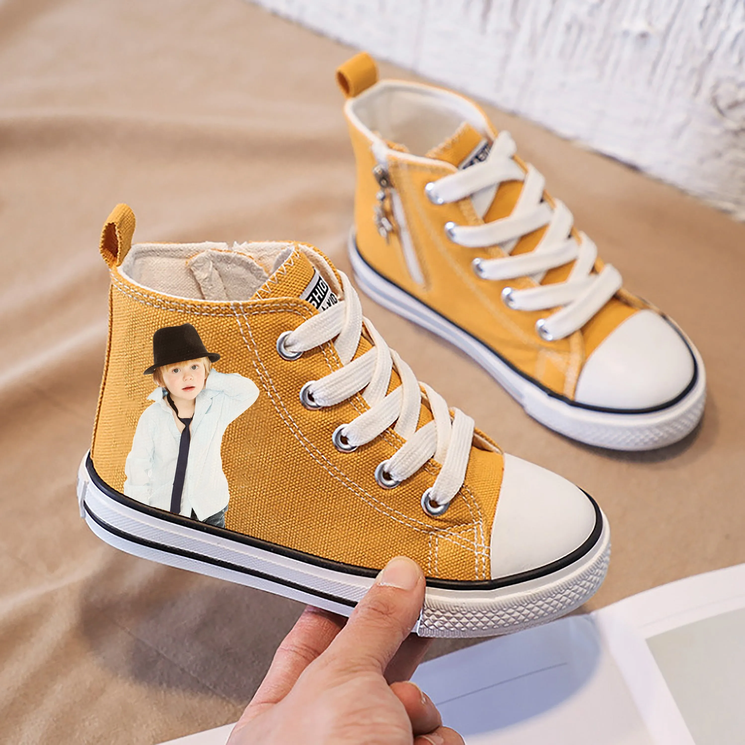 Custom Canvas Shoes, Personalize Canvas Shoes Waist High for baby, Kids