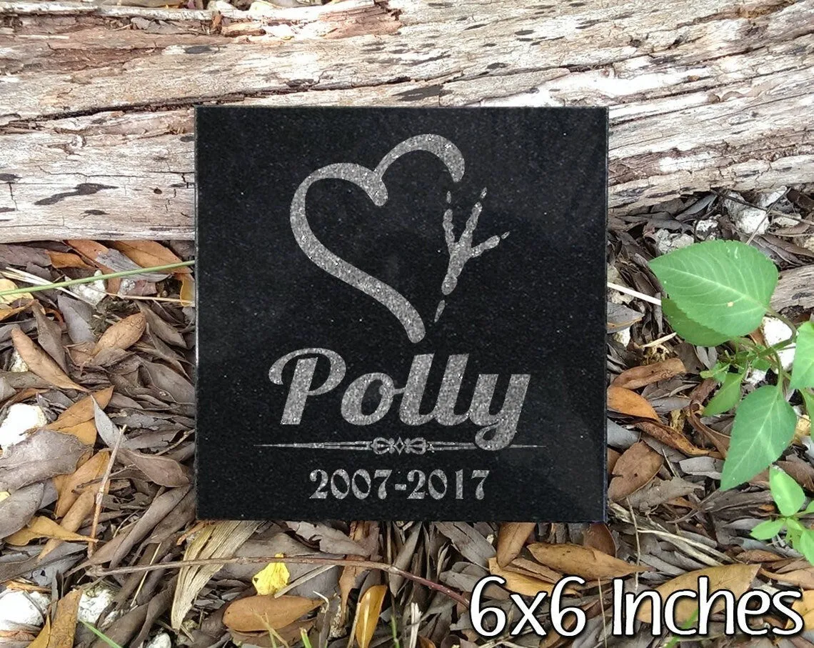 Custom Chicken Tribute: Personalize Granite Rooster Memorial Plaque | Hen Marker | Pet Loss Garden Stone | Chicken Decor | Coop Keepsake