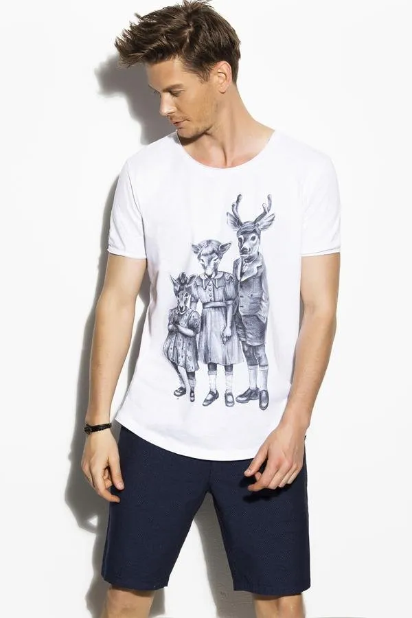 Deer Family Graphic T-Shirt - Dear Deer