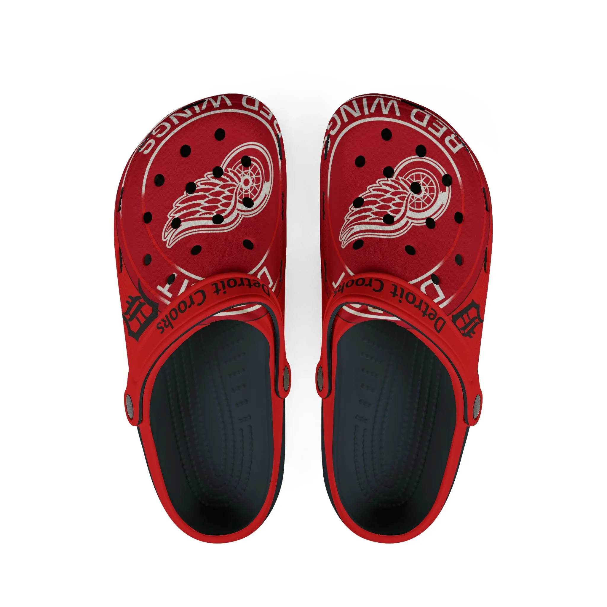 Detroit Red Wings EVA Foam Rubber Shoes - Detroit Crooks Design, Detroit Hockey