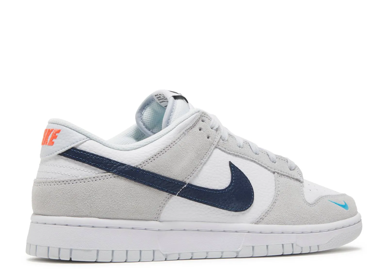 Dunk Low - White Grey Navy Aqua Mini Swoosh