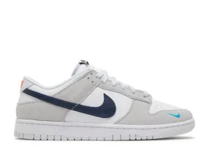 Dunk Low - White Grey Navy Aqua Mini Swoosh