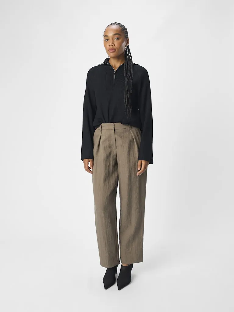 Ever Mid Waist Tapered Trouser Morel