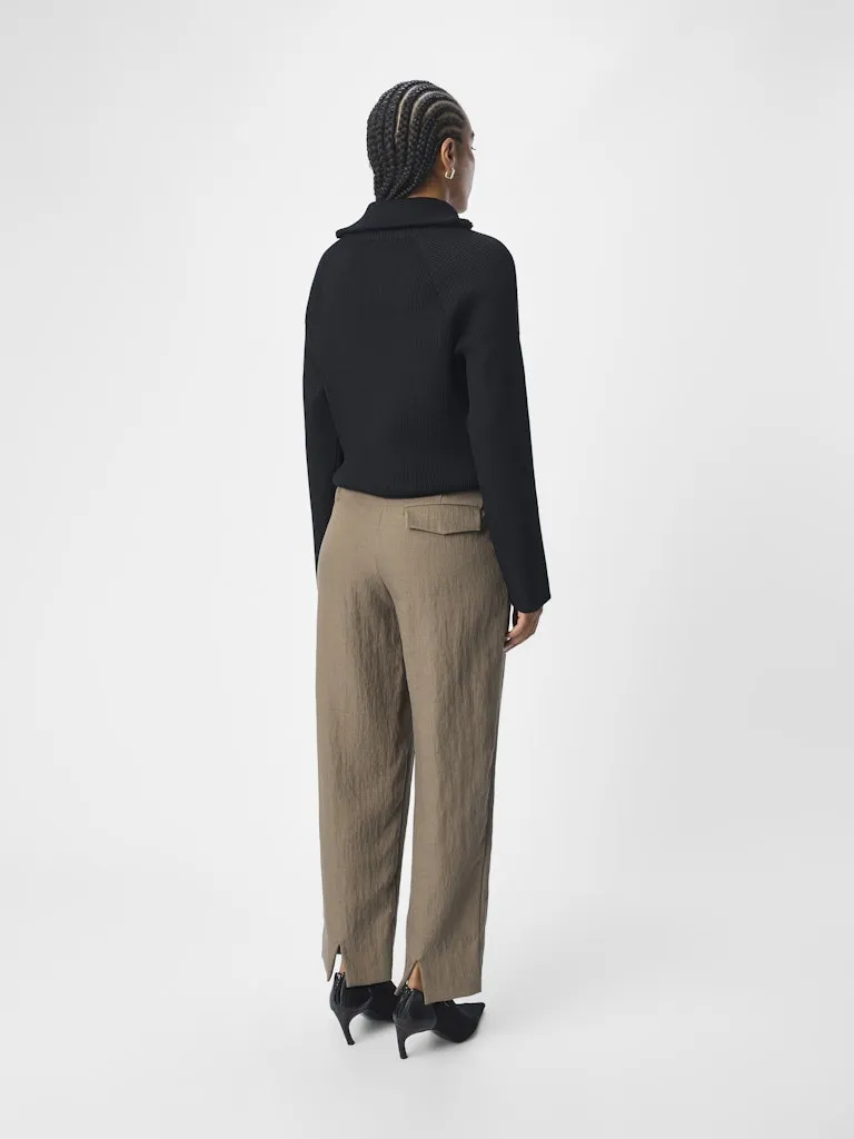 Ever Mid Waist Tapered Trouser Morel