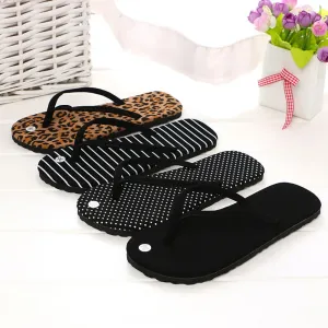 Fashion Summer Rubber Flip Flops – Leopard Print Sandals for Women & Men