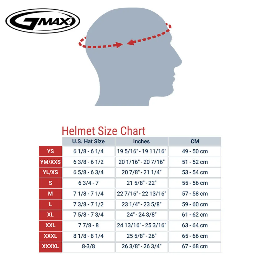 GMax 72-5444 HH-65 Naked Half Helmet Matte White