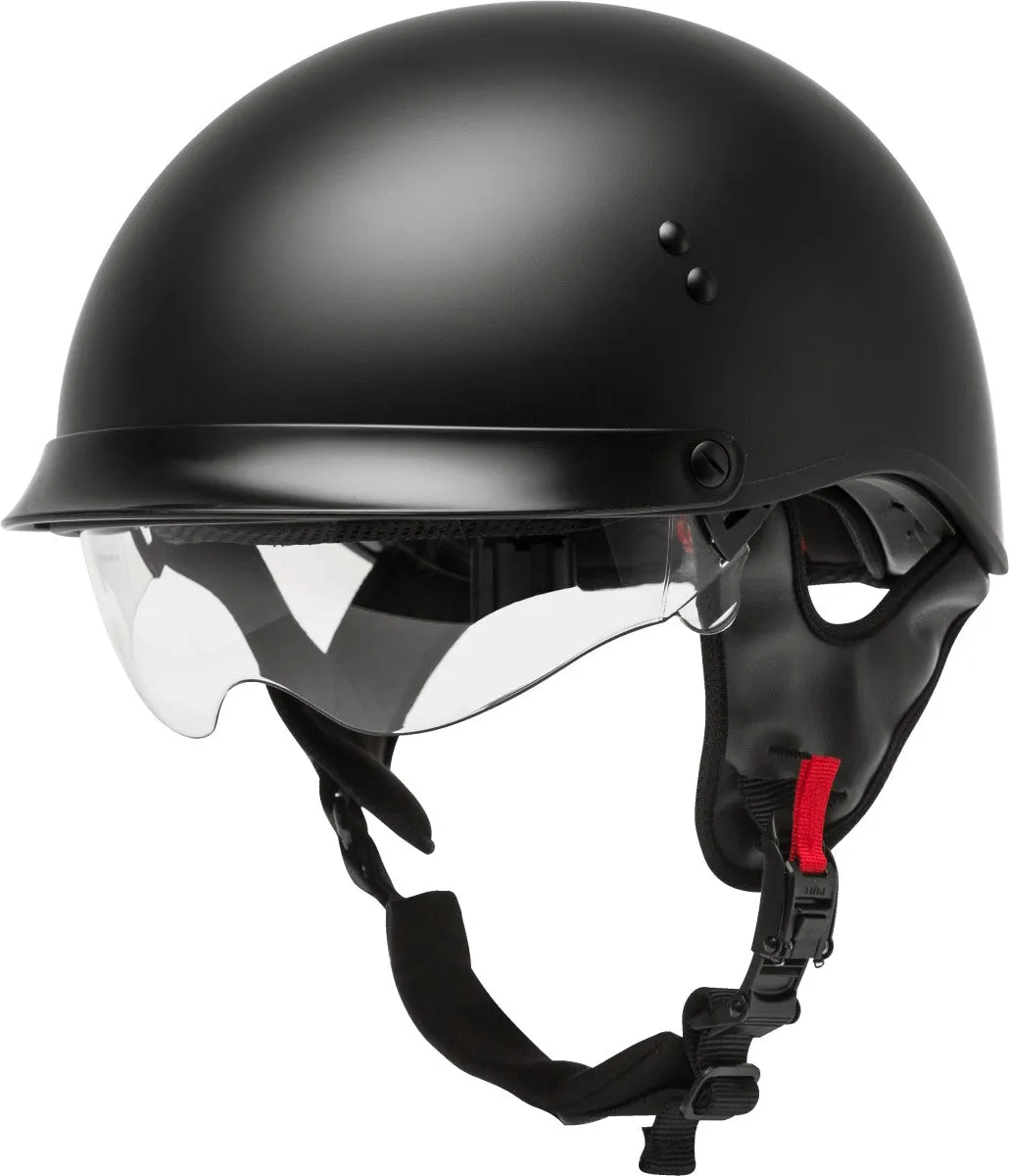 GMax HH-65 Full Dressed Half Helmet Matte Black