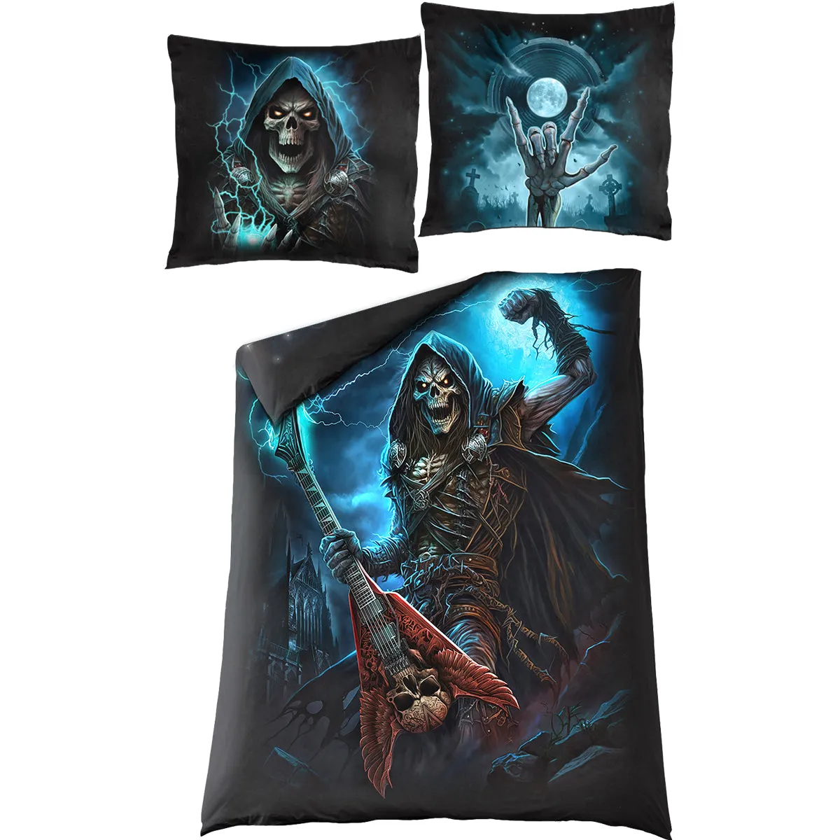 GRIM ROCKER - Single Cotton Duvet Cover   UK And EU Pillow case