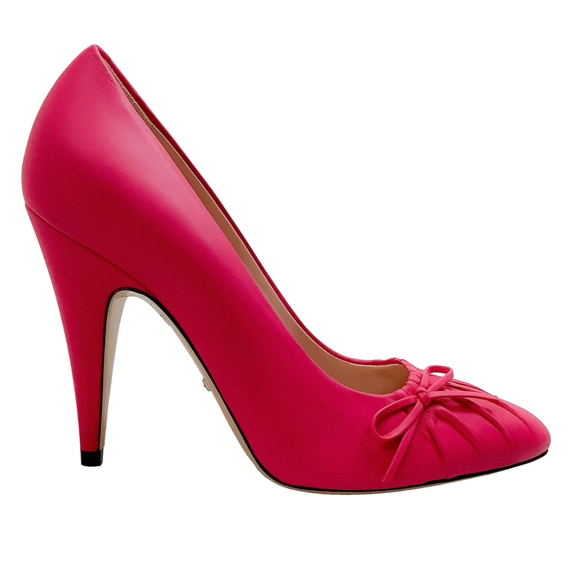 Gucci Bright Fuchsia No. 7 Charlotte Bow Pumps